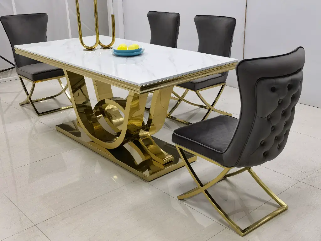 Luxury Stacking Event Rental Stainless Steel Banquet Wedding Dining Furniture Chair