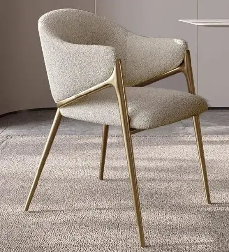 Purple Velvet Dining Chair Luxury Home Furniture Tufted Dining Room Chair Modern Leather Dinning Chair